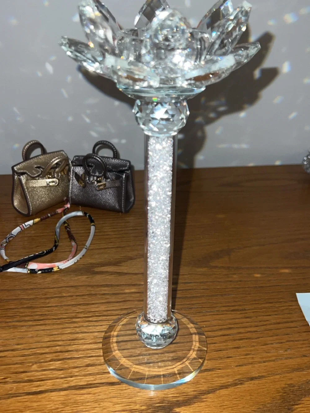 Crystal Lotus Candle Holder